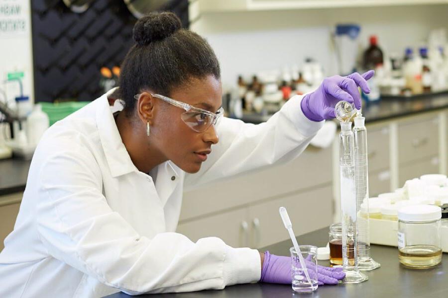 Formulation Scientist at work in lab